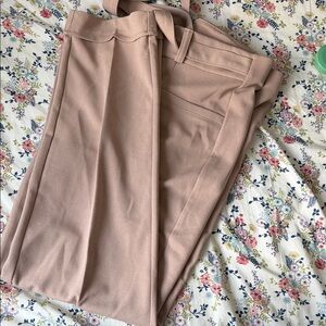 Stylish Beige Tan Straight leg Trousers